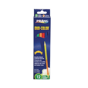 PENS PENCILS AND MARKERS | Prang X22106 3 mm Duo-Color Colored Pencil Sets - Assorted Lead and Barrel Colors (6/Set)