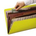 File Folders | Smead 14084 6 SafeSHIELD Fasteners 2 Dividers Letter Size 6-Section Pressboard Top Tab Pocket Classification Folders - Yellow (10/Box) image number 3