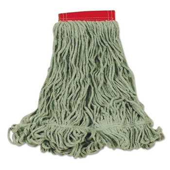 Rubbermaid Commercial FGD25306GR00 Super Stitch Blend Cotton/Synthetic Mop Head - Large, Green (6/Carton)