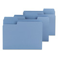 File Folders | Smead 11986 1/3-Cut Tabs Assorted Letter Size 0.75 in. Expansion SuperTab Colored File Folders - Blue (100/Box) image number 2