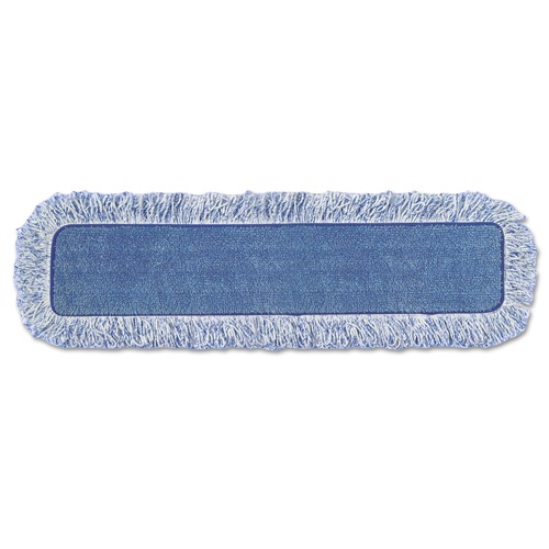 Mops | Rubbermaid Commercial FGQ41600BL00 Nylon/Polyester Microfiber 18 in. High Absorbency Mop Pad - Blue (6/Carton) image number 0