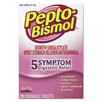  | Pepto-Bismol 03977BX Chewable Tablets - Original Flavor (30/Box)