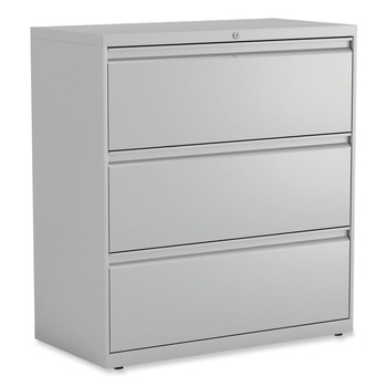 Alera 25490 36 in. x 18.63 in. x 40.25 in. 3 Legal/Letter/A4/A5 Size Lateral File Drawers - Light Gray