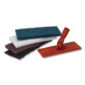Cleaning Brushes | Boardwalk 7100359720 4.62 x 10 Medium-Duty Scrub Pad - Blue (10/Carton) image number 4