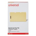 File Folders | Universal UNV13528 1/3 Cut Tab Legal Size Deluxe Reinforced Top Tab Folders with Fasteners - Yellow (50/Box) image number 2