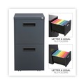 Office Carts & Stands | Alera ALEPAFFCH 14.96 in. x 19.29 in. x 27.75 in. 2 Legal/Letter-Size File Drawers Left or Right File Pedestal - Charcoal image number 7