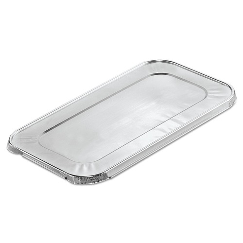 Food Trays, Containers, and Lids | Handi-Foil HFA 403025 6.4 in. x 12.7 in. x 0.5 in. Steam Pan Foil Lids for One-Third Size Pan (200/Carton) image number 0