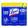 Hand Wipes | LYSOL Brand 19200-82159 7 in. x 7.25 in. 1-Ply Disinfecting Wipes - Lemon and Lime Blossom White (3/Pack) image number 0