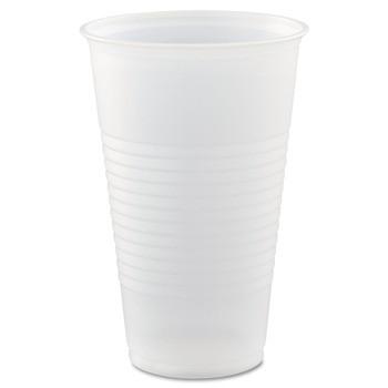 Dart Y16T 16 oz. High-Impact Polystyrene Cold Cups - Translucent (20 Sleeves/Carton)