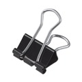 Binding Spines & Combs | Universal UNV10200 Binder Clips - Small, Black/Silver (1 Dozen) image number 1