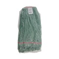  | Boardwalk BWK503GNNB Premium Standard Cotton/Rayon Fiber Mop Head - Large, Green (12/Carton) image number 1