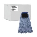 Mops | Boardwalk BWK902BL Loop-End Mop Head with Scrub Pad - Blue, Medium (12/Carton) image number 0