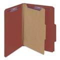 File Folders | Smead 13775 2/5-Cut Tab Pressboard Classification Folders with 4 SafeSHIELD Fasteners - Letter Size/Red (10/Box) image number 0