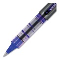 Pens | uni-ball 60108 VISION 0.5 mm Stick Roller Ball Pen - Blue Ink/Gray/Blue/Clear Barrel/Extra-Fine (1-Dozen) image number 4