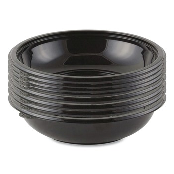  | Anchor 4548432 32 oz. 8-1/2 in. x 2.14 in. Plastic Diameter Crystal Classics Bowl - Black (300/Carton)