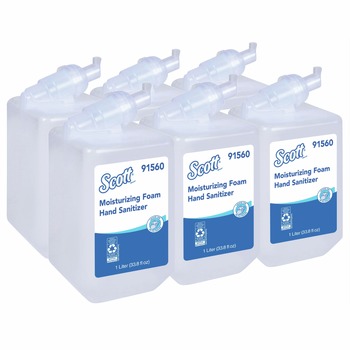 HAND SANITIZERS | Scott 91560 1000ml Pro Moisturizing Foam Hand Sanitizer Refill - Fruity Cucumber Scent (6/Carton)