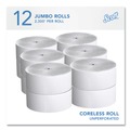  | Scott 07005 Essential 3.75 in. x 2300 ft. Septic Safe Coreless JRT - White (12 Rolls/Carton) image number 1