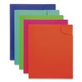 File Folders | Oxford 99837 11 x 8.5 Divide It Up 110-Sheet Capacity Four-Pocket Poly Folder - Randomly Assorted Colors image number 2