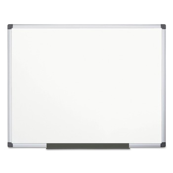 MasterVision MA2707170 Value 72 in. x 48 in. Lacquered Steel Dry Erase Board - White Surface/Satin Aluminum Frame