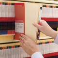 File Folders | Smead 27100 9.5 in. High Front Straight Tabs Legal Size 0.75 in. Expansion Heavyweight End Tab Folders - Manila (100/Box) image number 4