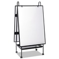 White Boards | MasterVision EA49145016 29-1/2 in. x 74-7/8 in. Creation Station Magnetic Dry Erase Board - Black Frame image number 1