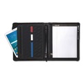 File Folders | Samsill 15540 11 in. x 13 1/2 in. 2-Part 1 in. Cap Leather Multi-Ring Zippered Portfolio - Black image number 2