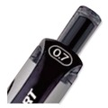 Pens | uni-ball 65940 Signo 0.7 mm Retractable Gel Pen - Black Ink/Silver/Black Barrel/Medium (1-Dozen) image number 3