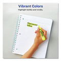 Highlighters | Avery 24020 HI-LITER Desk-Style Chisel Tip Highlighters - Fluorescent Green Ink/Black Barrel (1-Dozen) image number 6