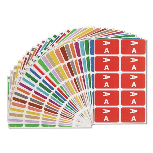 Labels | Smead 67170 1 x 1.63 AlphaZ Color-Coded A-Z Labels Starter Set - Assorted (2200/Box) image number 0