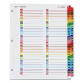Binders | Cardinal 60990 11 x 8.5 OneStep Printable Double Column Table of Contents and 1 to 52 Dividers - White image number 0