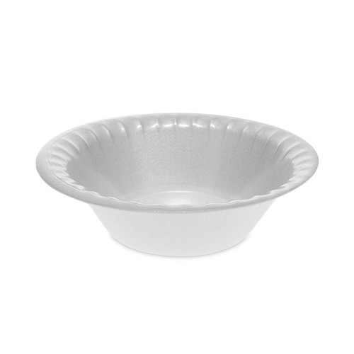 Bowls and Plates | Pactiv Corp. YTK100120000 12 oz. 6 in. Diameter Bowl Laminated Foam Dinnerware - White (1000/carton) image number 0