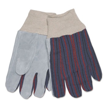 MCR Safety 1040 1040 Leather Palm Glove - Larger Gray/White (1-Dozen)