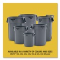 Trash Cans | Rubbermaid Commercial 1779740 BRUTE 44 Gallon Vented Round Resin Container - White (4/Carton) image number 7