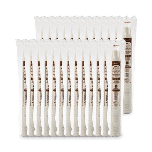 Cups and Lids | Dart DWTG8W Thermoguard 8 oz. Insulated Paper Hot Cups - White Sustainable Forest Design (1000/Carton) image number 0