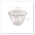 Bowls and Plates | Eco-Products EP-SB48 48 oz. Renewable and Compostable Plastic Salad Bowls with Lids - Clear (150/Carton) image number 2