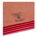 File Folders | Smead 74686 3.5 in. Expansion Legal Size Fully Lined 6.5 in. High Gussets Drop-Front End Tab File Pockets - Redrope/Red (10/Box) image number 3