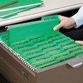 File Folders | Smead 64098 Letter Size 1/3-Cut Tabs FasTab Hanging Folders - Green (20/Box) image number 3