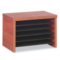 Desktop Organizers | Alera ALEVA316012MC Valencia Series 15.75 in. x 9.88 in. x 10.88 in. Under Counter Organizer Shelf - Cherry image number 0