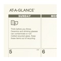 Back to School Sale | AT-A-GLANCE SK32G00 12 Month: Jan 2026 to Dec 2026 22 in. x 17 in. Recycled Monthly Desk Pad - Sand/Green Sheets, Black Binding/Black Corners image number 2