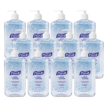 PURELL 3023-12 20 oz. Pump Bottle Advanced Hand Sanitizer Refreshing Gel - Clean Scent (12/Carton)