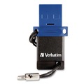 Office Electronics & Batteries | Verbatim 99155 Store ‘n' Go 64 GB Dual USB 3.0 Flash Drive for USB-C Devices - Blue image number 2