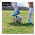 Breakroom Supplies | Champion Sports SRB4 No. 4 Rubber Sports Ball for Soccer - White/Black image number 3