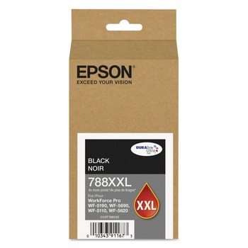 OFFICE PRINTERS | Epson T788XXL120 T788xxl120 (788xxl) Durabrite Ultra Xl Pro High-Yield Ink, Black