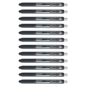 Paper Mate 1951720 InkJoy Fine 0.5 millimeter Retractable Gel Pen - Black Ink/Barrel (1-Dozen)