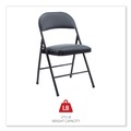 Office Chairs | Alera ALECA9416 PU Padded Folding Chair Supports Up to 250 lbs. - Black (4/Carton) image number 3