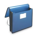 File Folders | Smead 71503 5.25 in. Expansion Letter Size 1 Section Elastic Cord Closure Poly Premium Wallets - Navy Blue image number 2