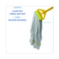  | Boardwalk BWK501WH 5 in. Headband Cotton/Synthetic Super Loop Wet Mop Head - Small, White (12/Carton) image number 6