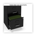 Office Filing Cabinets & Shelves | Alera 2806262 14 in. x 18 in. x 24.1 in. Soho 2-Drawer Vertical Letter File Cabinet - Black image number 3