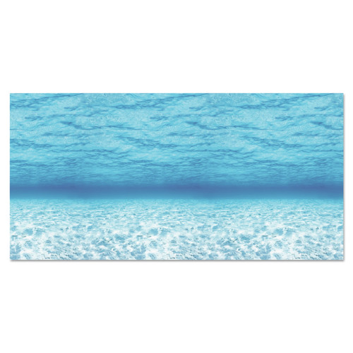 Office Presentation Supplies | Pacon P0056525 Fadeless 50 ft. x 48 in. Under the Sea Designs Bulletin Board Paper - Blue/White (1-Roll) image number 0