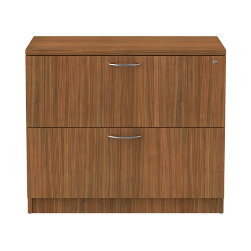 Office Filing Cabinets & Shelves | Alera ALEVA513622WA Valencia Series 34 in. x 22-3/4 in. x 29-1/2 in. Two-Drawer Lateral File - Modern Walnut image number 0